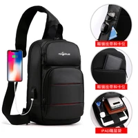 mens backpack crossbody male chest messenger sling bag luxury black strap usb tablet zipper fanny pack bags across shoulder