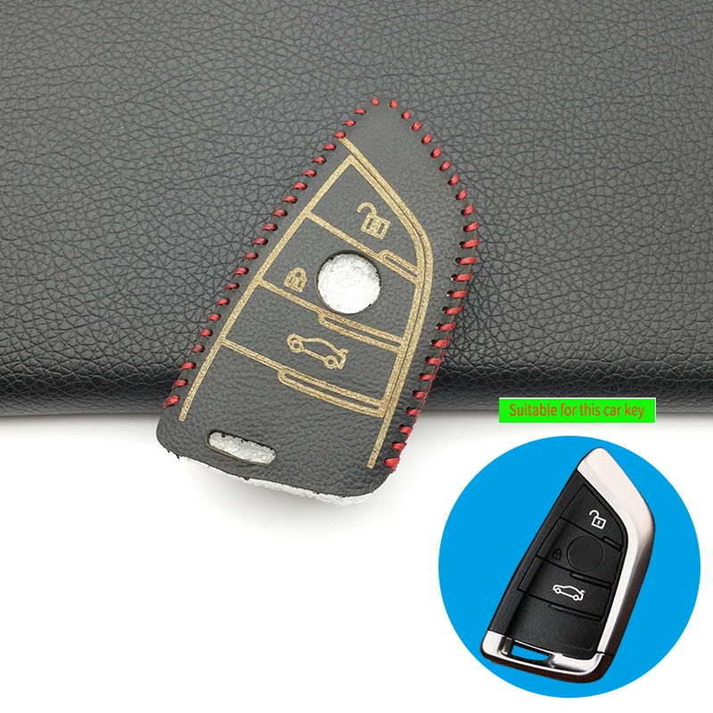 Хвала 2 кнопки кожаный автомобиль дистанционного брелок оболочки чехол для BMW X1 X5
