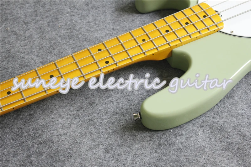 Suneye зеленая глянцевая отделка электрическая бас-гитара 4 струны музыка человек
