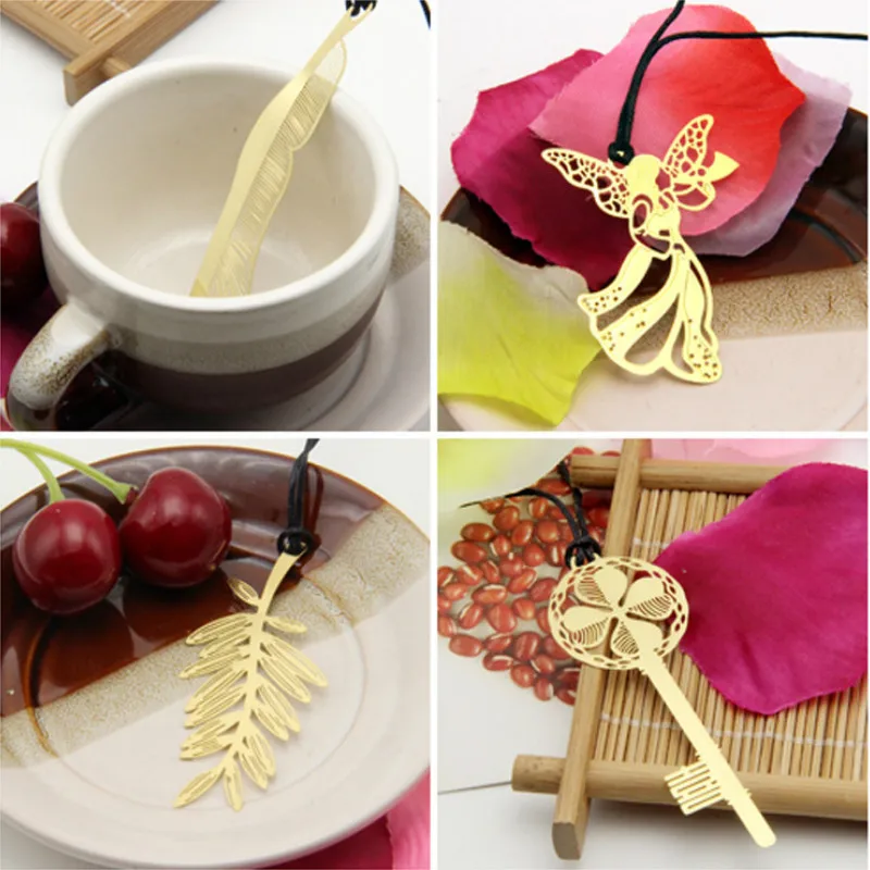 1 шт. металлический креативная Ретро металлическое перо Закладка для книги