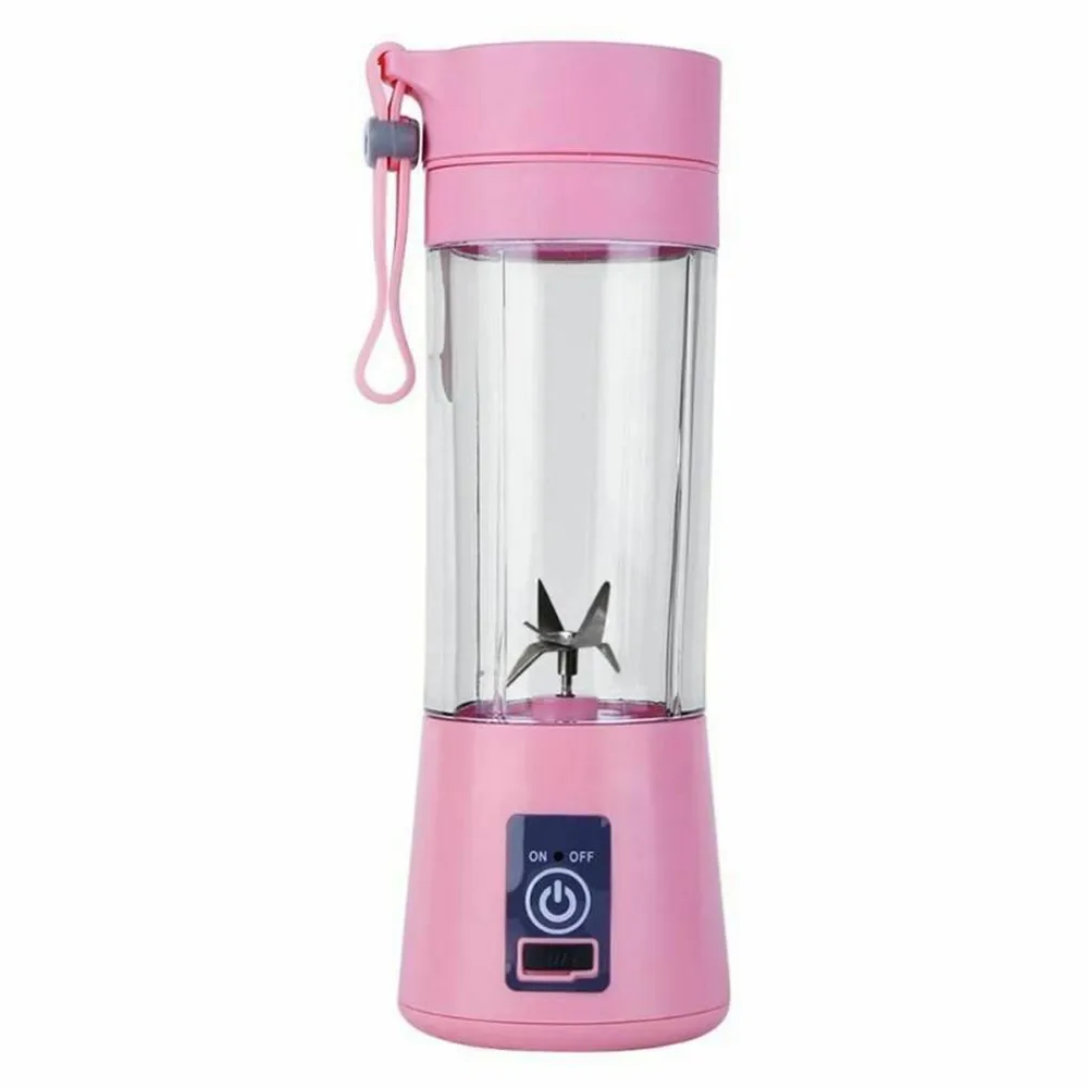 PE16 Pink 400 мл USB перезаряжаемый портативный Блендер многофункциональный смешивающий блендер шесть лезвий Электрический фруктовый миксер соковыжималка чашка для смузи - Цвет: PE16 Pink