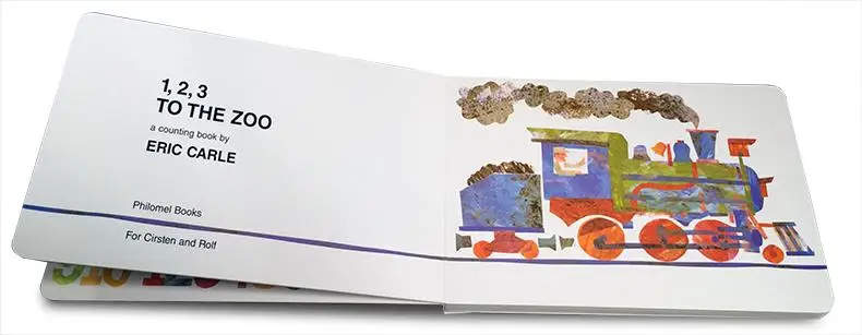

Original Children Popular Books Eric Carle 123 To The Zoo A Counting Book Board book English Picture Book for Kids