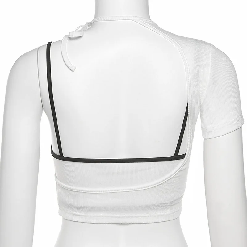 

Slim Women Casual Tank Tops Sexy Solid Color Navel Fashion Square Collar Printed Camisole Street Summer Top Ropa Mujer 2021