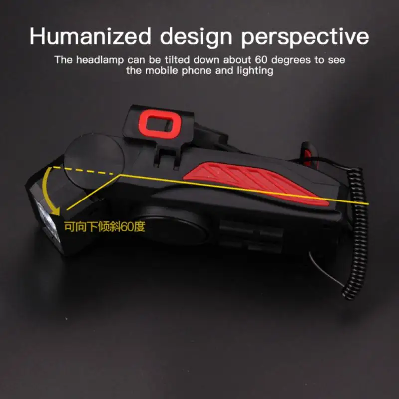 

New bicycle front light charging treasure USB rechargeable high-beam lighting four-in-one horn front light mobile phone holder