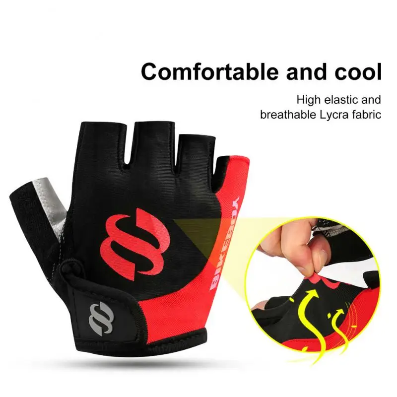 

Новые велосипедные перчатки, Нескользящие перчатки с защитой от пота для мужчин и женщин, гелевые перчатки с открытыми пальцами для езды на ...
