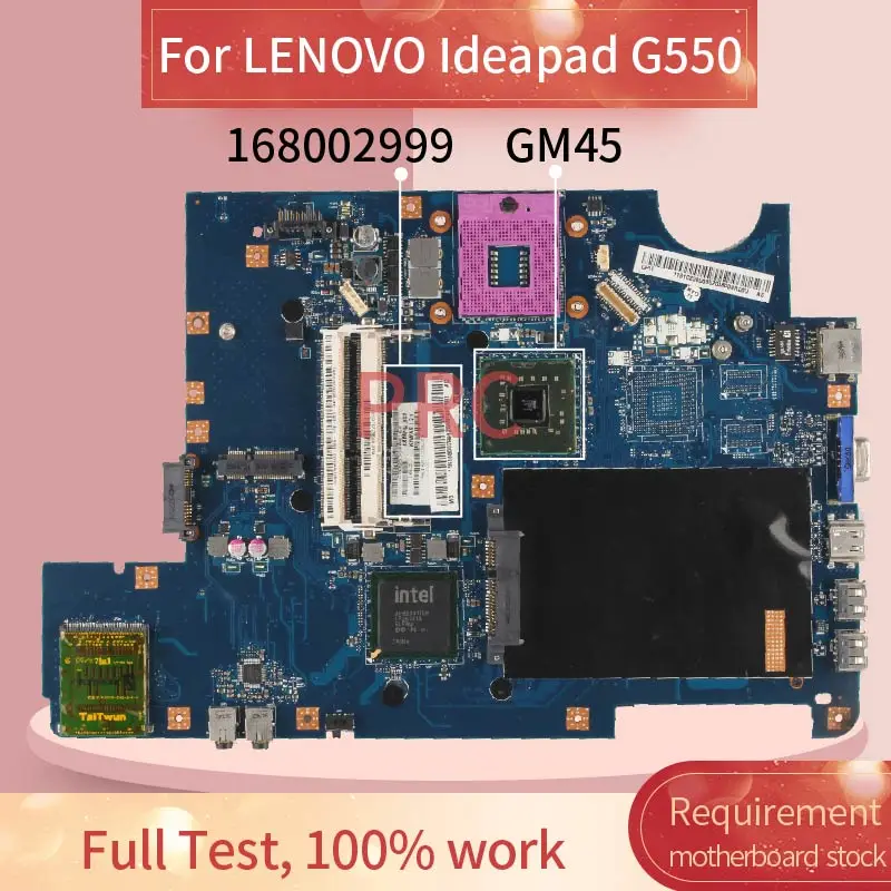 Фото 168002999 материнская плата для ноутбука LENOVO Ideapad G550 системная стандарта GM45