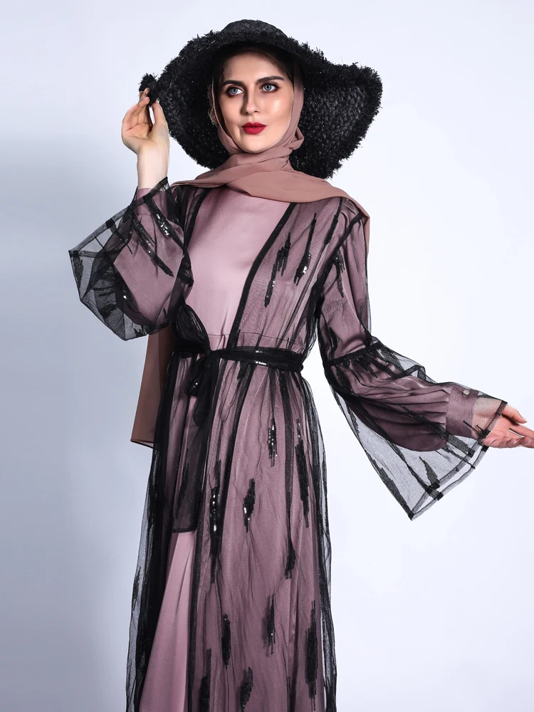 Women Plain Open Abaya Dubai Kimono Cardigan Muslim Clothes Product Moslem Dress Kaftan Caftan Islam Clothing De Mode Femm Abaya