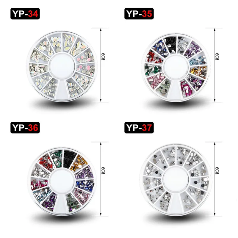 1 коробка и 4 коробки смешанный 3D Маникюр дизайн ногтей украшение акриловая