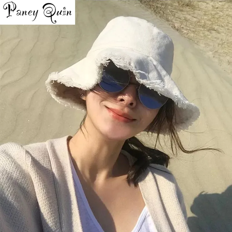 

Шляпа рыбака в ковбойском стиле Raw Edge, женская летняя кепка от солнца, литература и искусство, складная с краями, тканевая шапка с эффектом по...