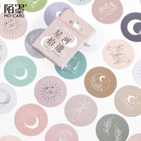 vintage moon star totem stationery sticker scrapbooking seal creative diy diary journal decorative adhesive paper supplies 45p