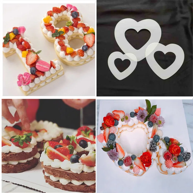 3 шт. формы для тортов пластиковые в форме сердца форма украшения торта