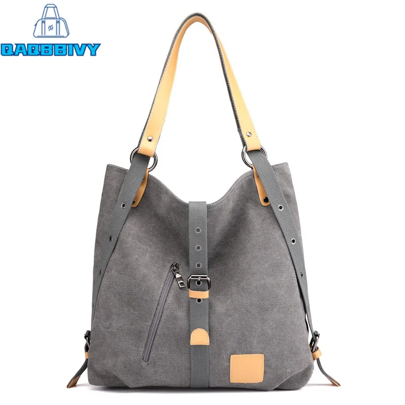 

New 2021 Fashion Women Canvas Handbags Solid Foldable Large Capacity Handbag Ladies Crossbody Bags Shoulder Tote Messenger Bag