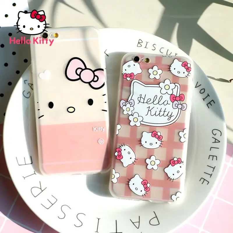 

Hello Kitty for IPhone 7/8P/X/XR/XS/XSMAX/11/12Pro/12mini Women's Cute Silicone Anti-fall Soft Shell