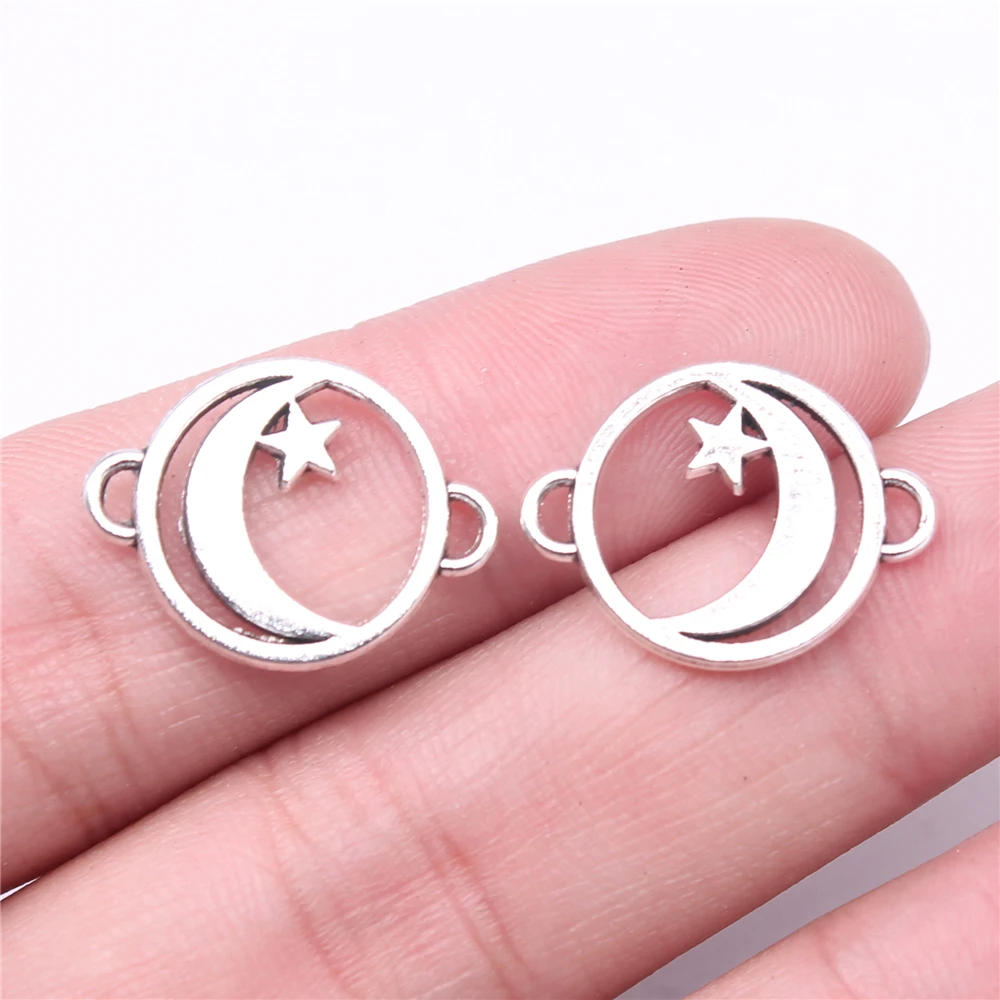 

Sejuani NECKLAC PENDANT 20pcs 20x16mm Moon Star Connector Charms