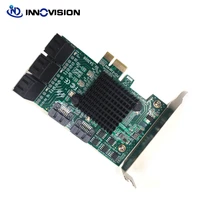 new 8 ports sata 3 0 to pcie expansion card pcie x1 sata adapter converter with heat sink for nas computer server