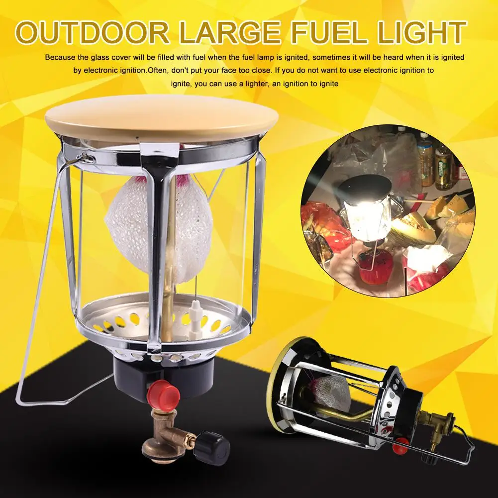 

Large Outdoor Fuel Lamp Safe And Durable Gauze Glass Cover Camping Portable Lighting Lamp For Outdoor Camp Travel