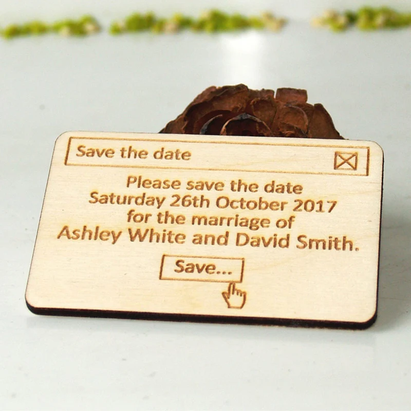 Сохраните дату в рустикальном стиле сохраните магнит на дерево свадебный