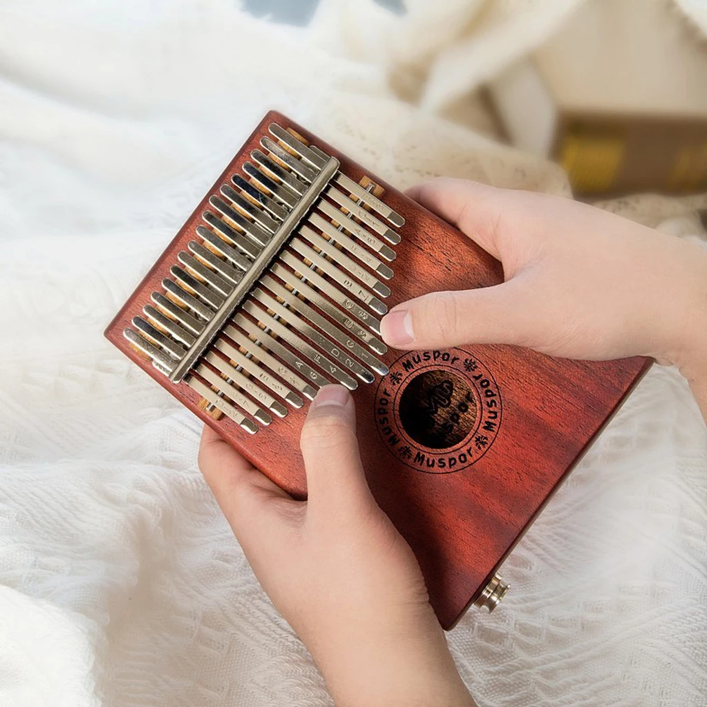 Портативный 17 клавиш для фортепиано калимба модель из красного дерева мбира