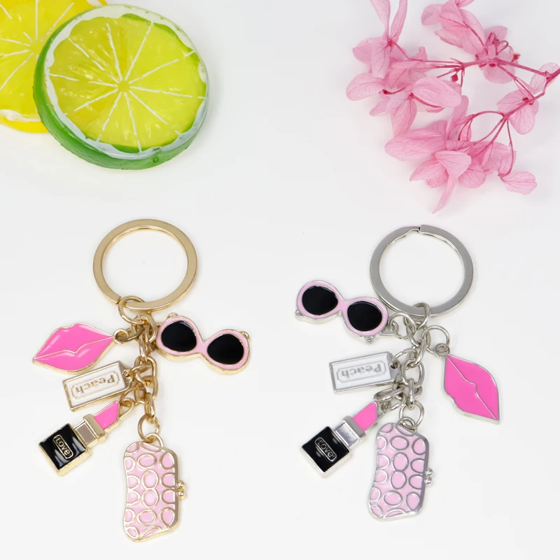 Модный изысканный брелок для очков кошелек губная помада аксессуары губ женские