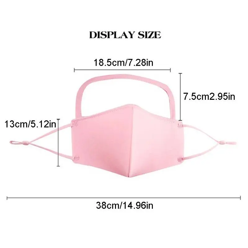 

Solid Color Exquisite Cartoon Printed Removable Mask with Goggles Unisex Fashionable Face Masks Mouth Guards Cover