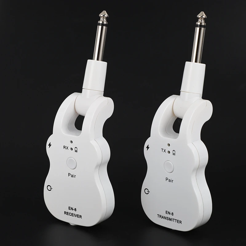 

UHF Wireless Audio Transmitter Receiver System USB Pick Up for Electric Guitar Bass Musical Instrument Parts