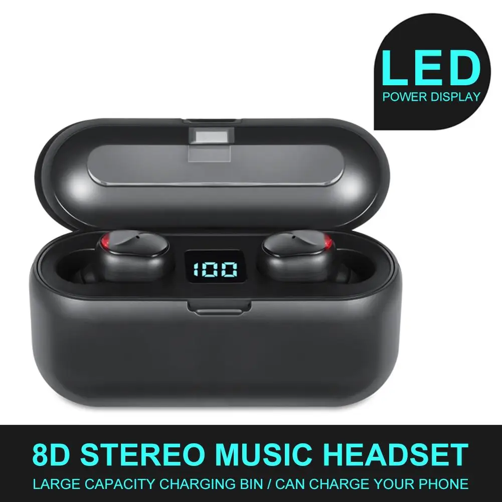 Новинка 2019 TWS Bluetooth наушники 5 0 беспроводные двойные вставные цифровой дисплей