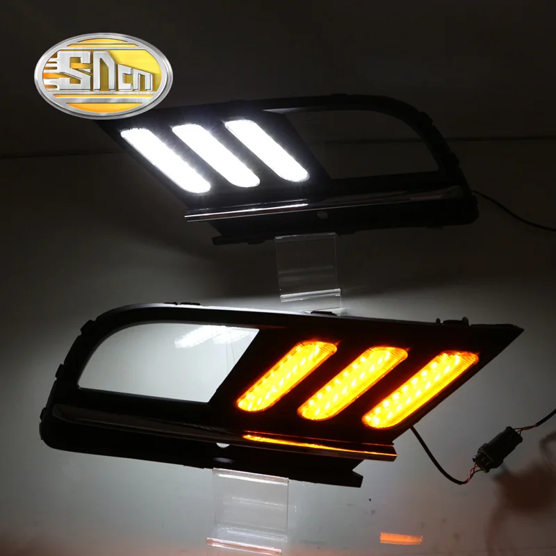 Для Фольксваген Джетта MK7 2016 2017 2018 светодиодный дневные ходовые огни желтые