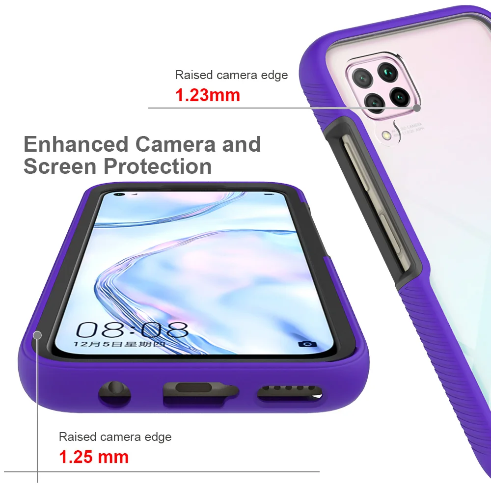 360 Armor Phone Case For Huawei Honor 20 9X Nova 5T P Smart Z 2020 P30 P40 Lite 4G E Y6 Y7 Y7P Y9 Prime 2019 2 IN 1 Bumper Cover