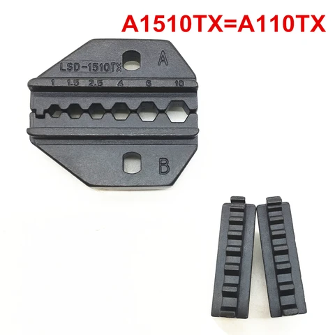 Набор обжимных штампов A110TX для неизолированных разъемов, кабельные наконечники, клеммы 22-8AWG 1-10 мм2
