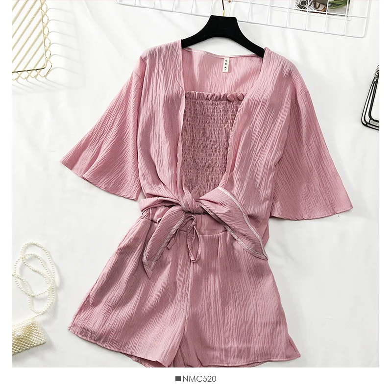 Женский костюм-тройка Heliar элегантный костюм свободного покроя из блузки и шорт