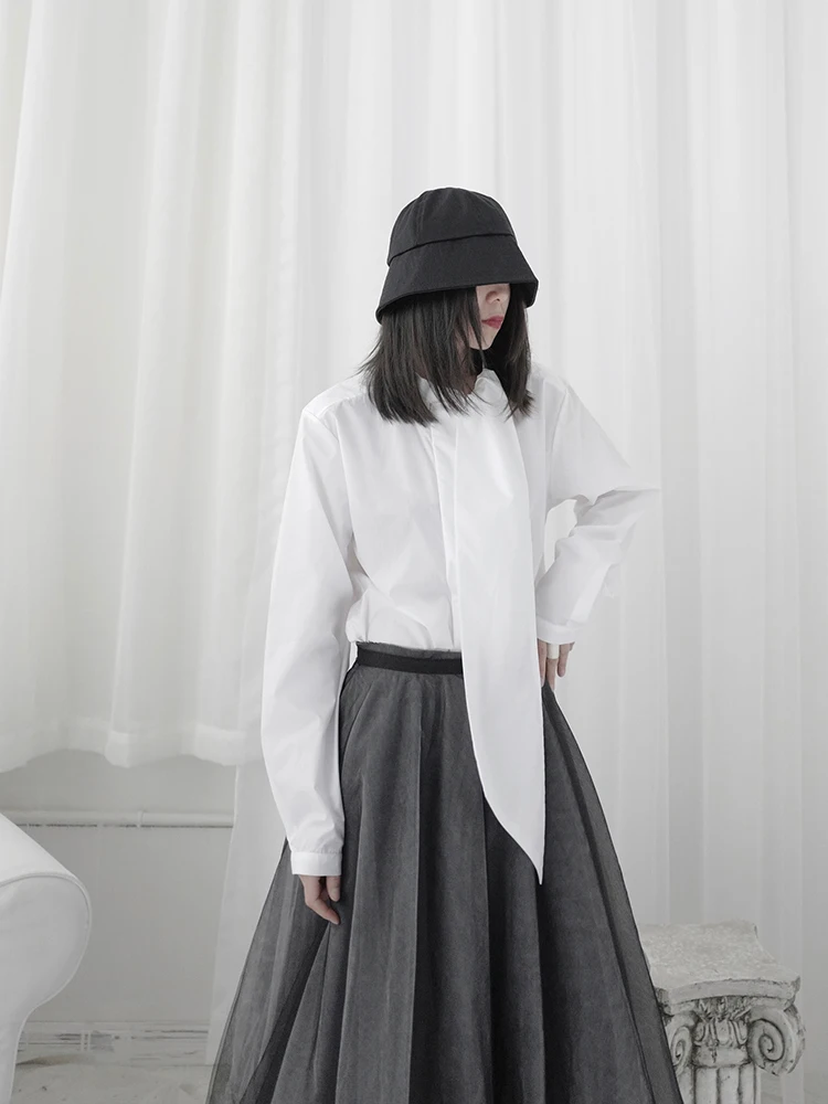 Женская рубашка с длинным рукавом и воротником Yamamoto | одежда