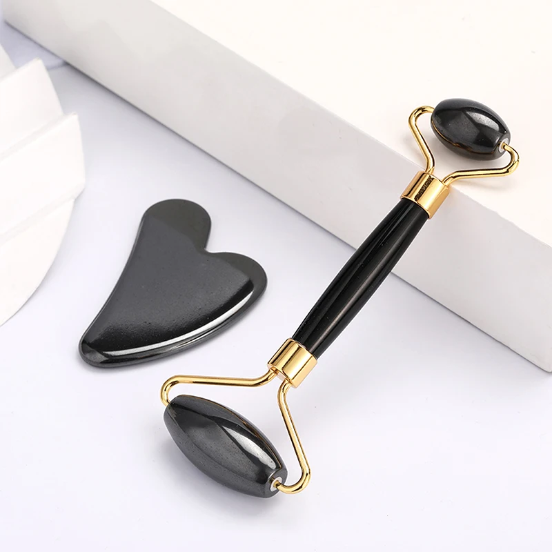 2 шт./1 шт. Магнитный гематит двухголовый ролик соскабливающая доска массаж лица