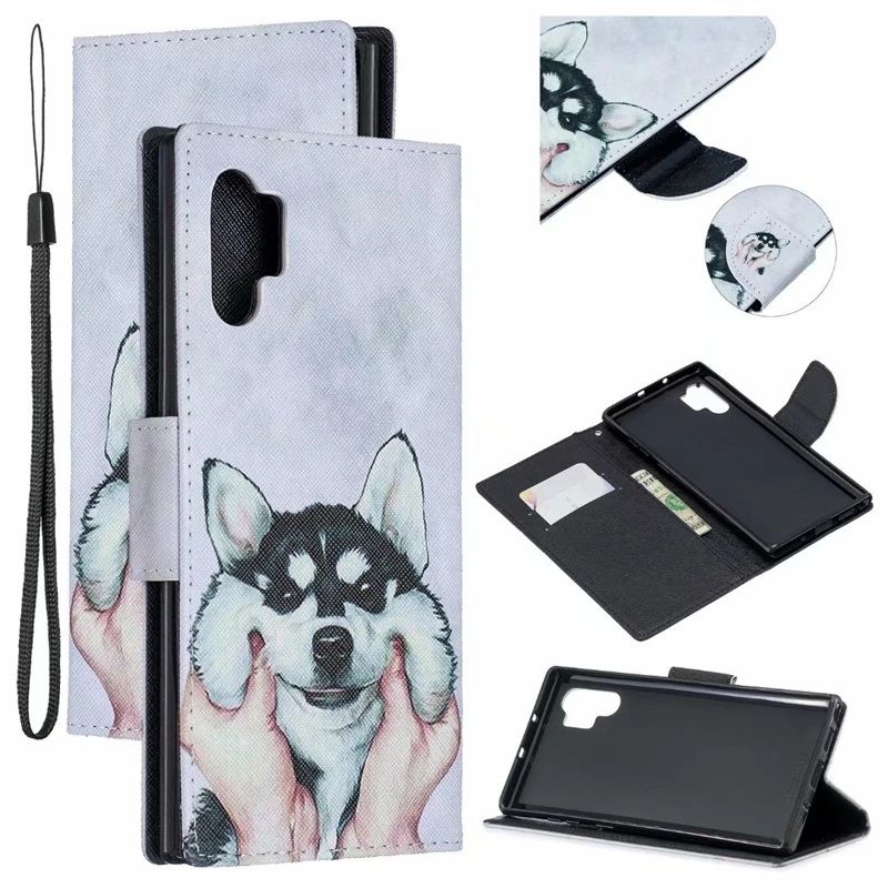 3D чехол-бумажник с откидной крышкой для Samsung Galaxy Note 8 9 10 S7 S8 S9 S10 Plus J3 J4 J5 J6 J7 2017 J330 J530