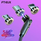 Магнитный зарядный кабель USB Type-C для iPhone 12, 11, 540, Micro USB C, Магнитный провод для быстрой зарядки, шнур для Samsung, Xiaomi