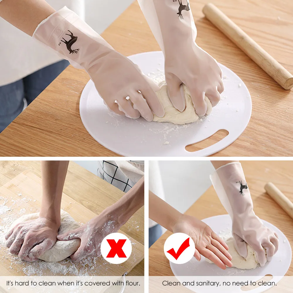 Перчатки для мытья посуды Pawaca кухонные перчатки Овощная посуда с изображениями