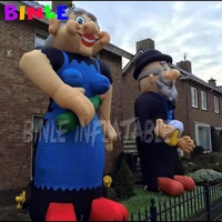 factory price advertising colorful inflatable sarah and abraham with beer bottle holland cartoon balloon