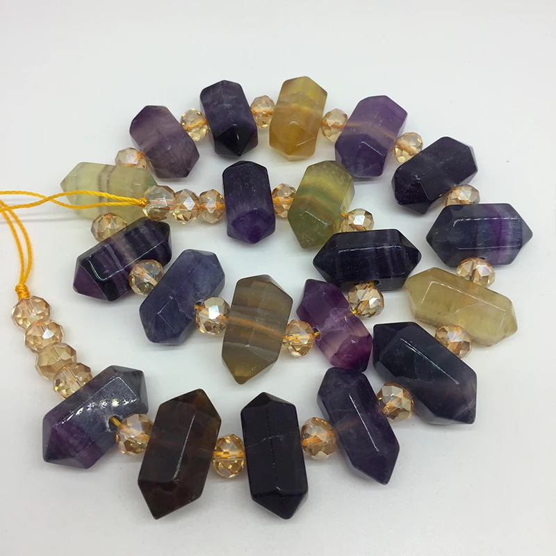 8-12x20-25 мм натуральный минеральный красочный флюорит полудрагоценный камень