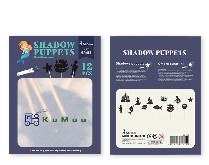 Dauther of the sea Mideer kids story shadow Набор куколок-марионеток воображение Развивающие игрушки для детей интересные Проекционные художественные игры - Цвет: Dauther of the sea