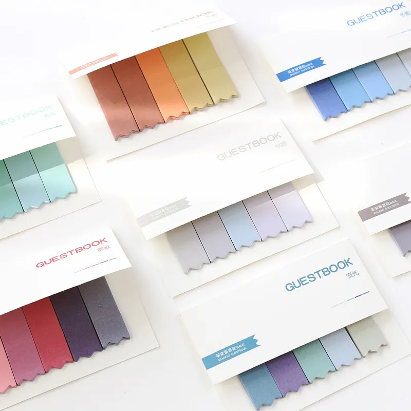 DIY градиент Цвет креативные милые офисные Новинка бумаги для заметок на клейкой