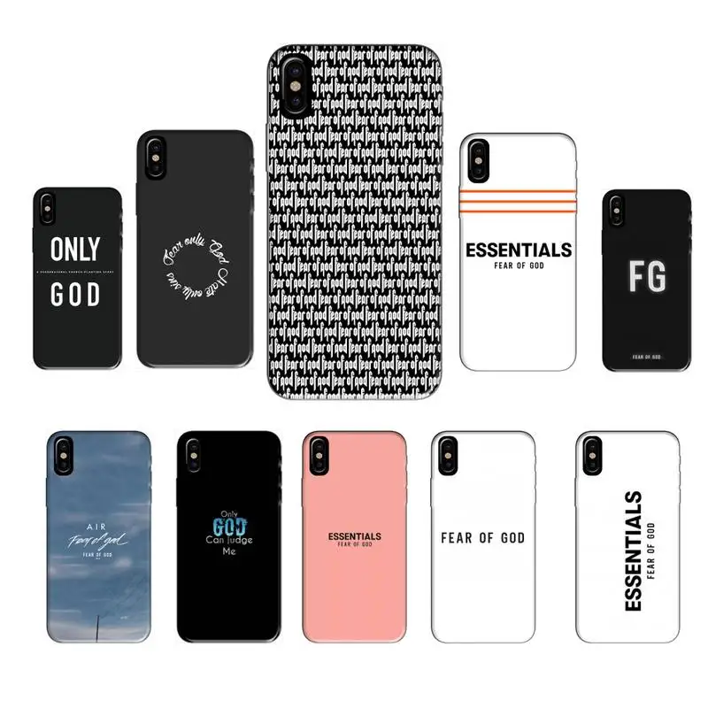 

F-FG ESSEN & TIALS Phone Case Black Tpu For Iphone XR Xs 11 12 13 Mini Pro Max 6 7 8 Plus X 6s SE 2020 Cover