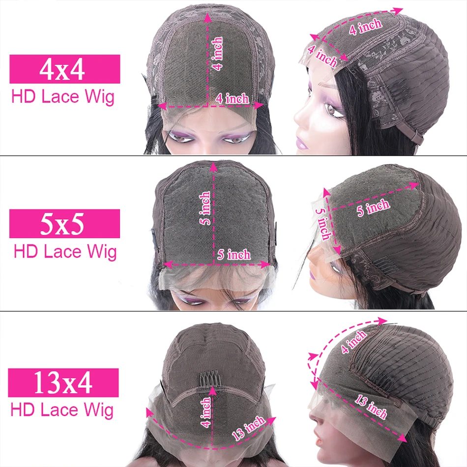 Парик из натуральных волос прямые с двойной вытянутой костью 5x5 4x4 парик