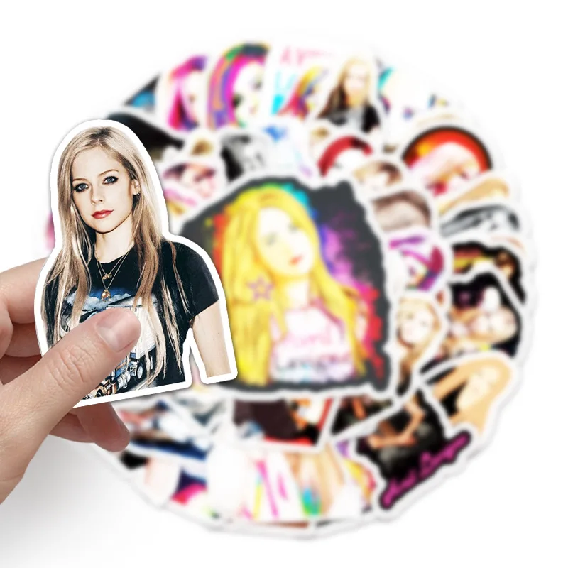 103050pcs singer avril lavigne stickers diy phone laptop luggage guitar wall notebook car graffiti decal toy sticker for kids free global shipping
