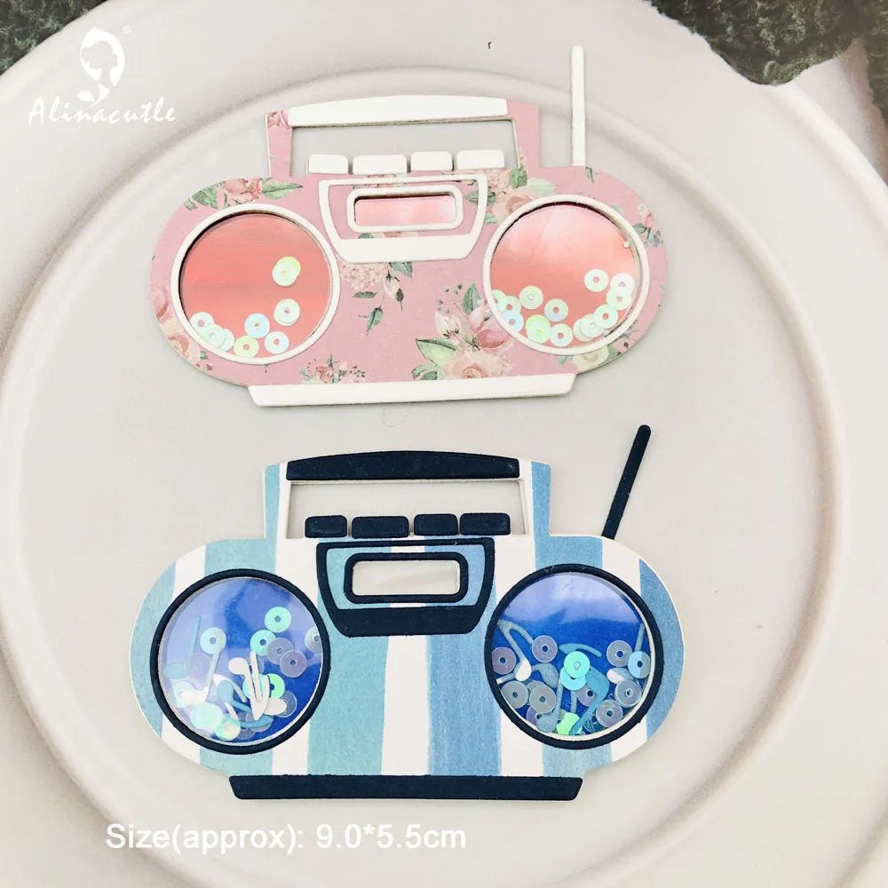 Металлическая высечка Alinacutle винтажный радиоприемник стерео Бумбокс назад в 80-е