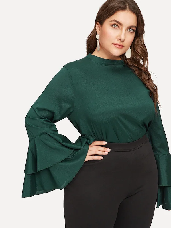 Женская винтажная шифоновая блузка с круглым вырезом размеры до 5XL|Блузки| |