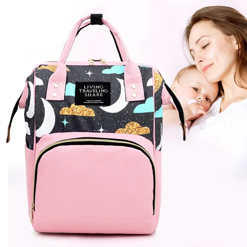 

Fashion Mommy Package Printing Backpack Maternity Nappy Bag Large Capacity Nursing Diaper Bag Women Organizer Shopping Bags