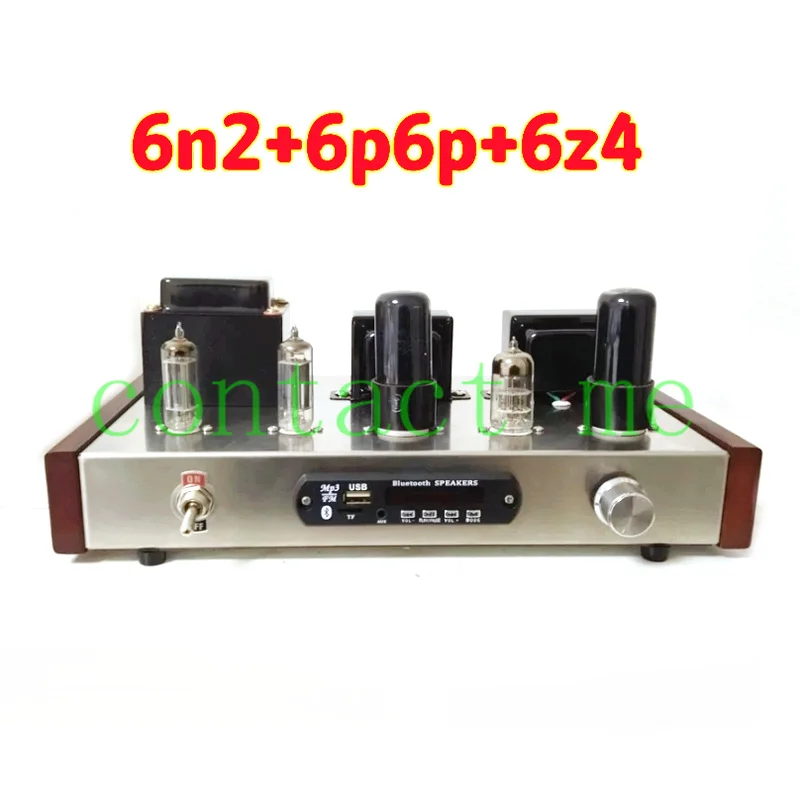 

Shuguang 6p6p трубчатый усилитель DIY kit, двойной выпрямитель 6z4, с Bluetooth 5,0 HiFi усилитель звука, идеальный вокал