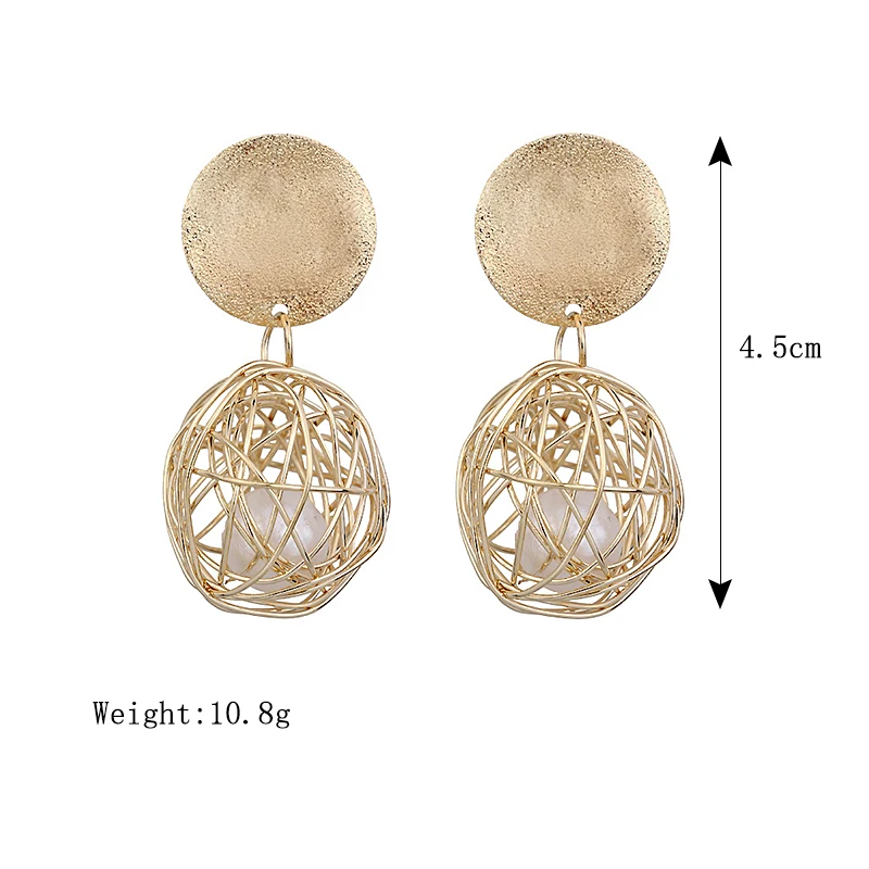 Женские Геометрические серьги в европейском и американском стиле простые из