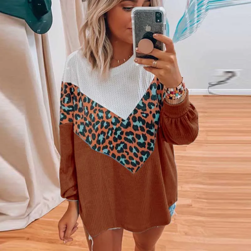 

Women Fashion Off Shoulder Patchwork Sweater Lady Vintage O Neck Knitted Tops Pullover Autumn Winter Casual Long Sleeve Sweaters