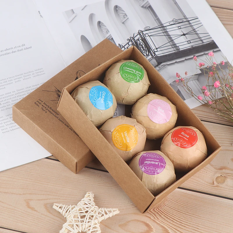 6 шт органическая соль для ванны тело эфирное масло шарик ванной средства ухода