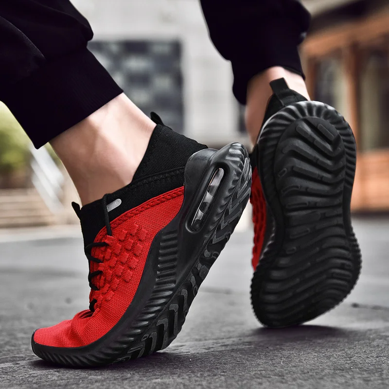 Дышащие мужские кроссовки с гибкой воздушной поддержкой спортивные на подушке